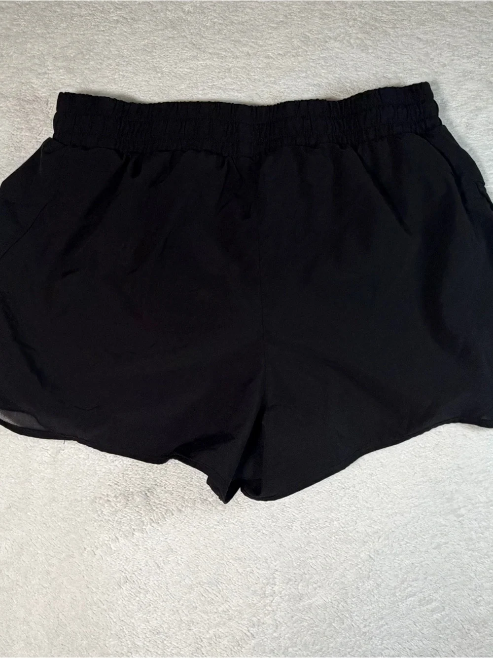 Asics Women's Black Athletic Running Shorts with Drawstring